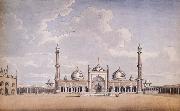 View across the Courtyard of  the Jama Masjid in Delhi unknow artist